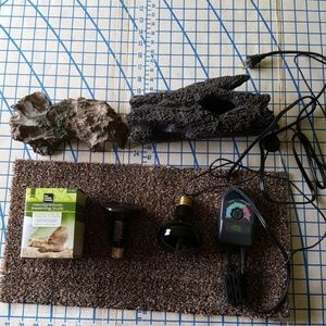 Reptile supplies bundle.